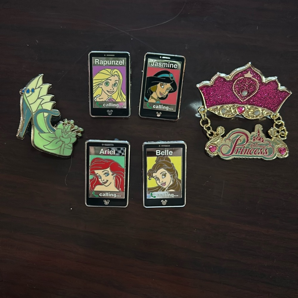 Disney Parks Pins Princess iPhones, crown, high heel
